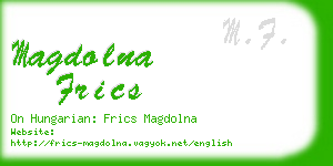 magdolna frics business card